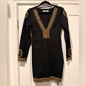 Elegant Black and Gold Dress